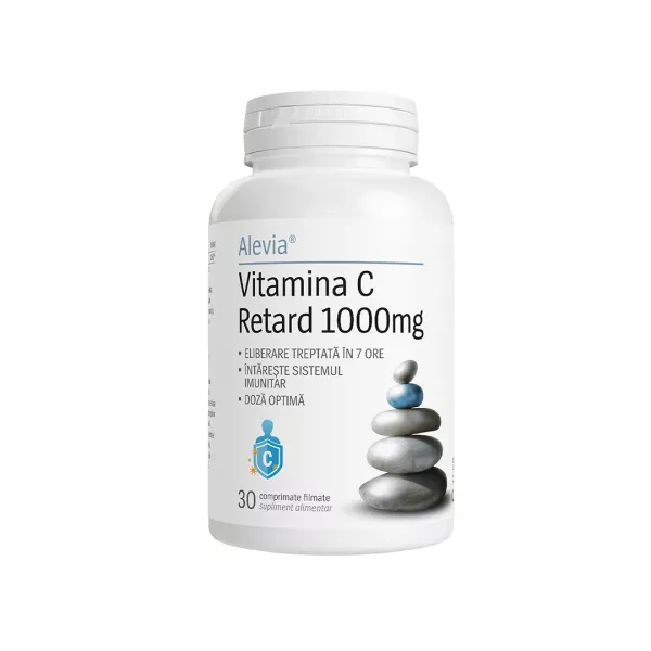Vitamina C Retard 1000mg, 30 comprimate filmate, Alevia