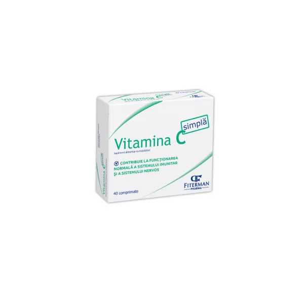 Vitamina C simpla, de supt,  40 comprimate, Fiterman Pharma