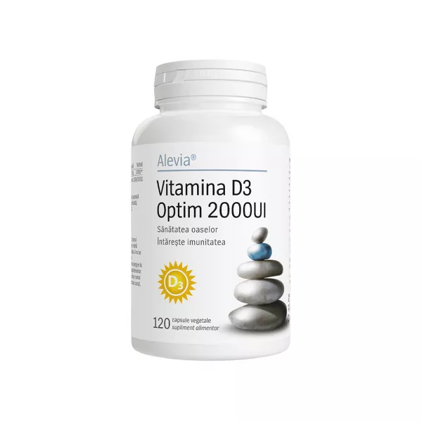 Vitamina D3 Optim, 2000UI, 120 capsule, Alevia