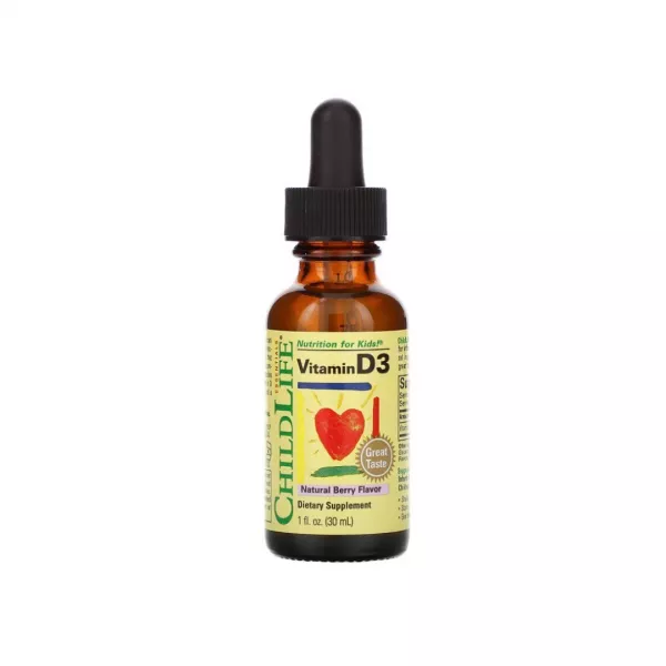 Vitamina D3 picaturi copii 500UI Childlife Essentials, 30 ml, Secom