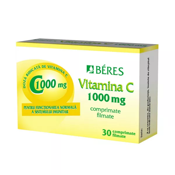 Vitamina C 1000mg, 30 comprimate, Beres Pharmaceuticals 