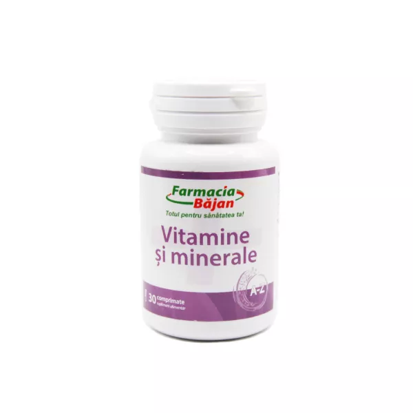Vitamine si Minerale A-Z, 30 comprimate, Farmacia Bajan
