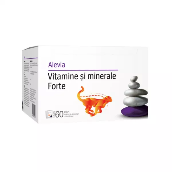 Vitamine si minerale Forte, 60 plicuri, Alevia