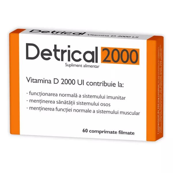 Detrical Vitamina D 2000UI, 60 comprimate, Natur Produkt