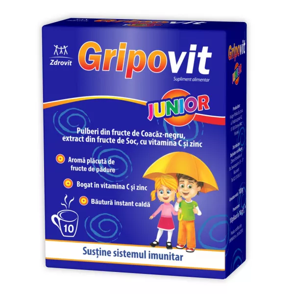 Gripovit Junior, 10 plicuri, Zdrovit