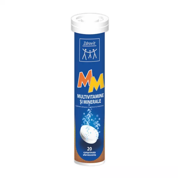 Multivitamine si Minerale, 20 comprimate efervescente, Zdrovit