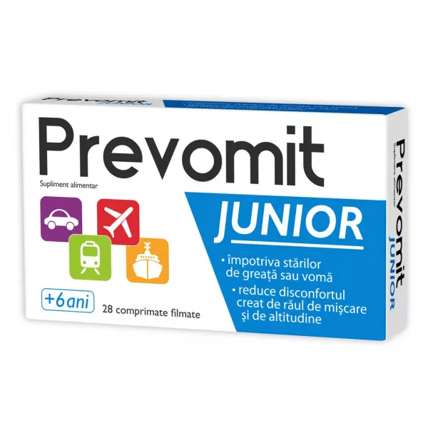Prevomit Junior, 28 comprimate, Zdrovit