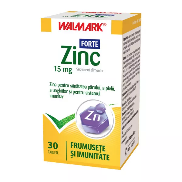 Zinc Forte 15mg, 30 tablete, Walmark