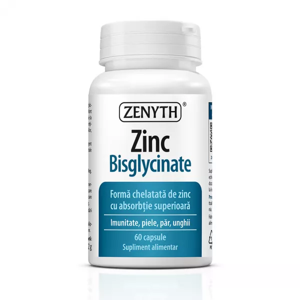 Zinc Bisglicinat, 60 capsule, Zenyth