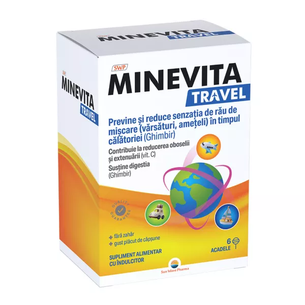 Acadele pentru copii Minevita Travel 6 bucati, Sun Wave Pharma ...
