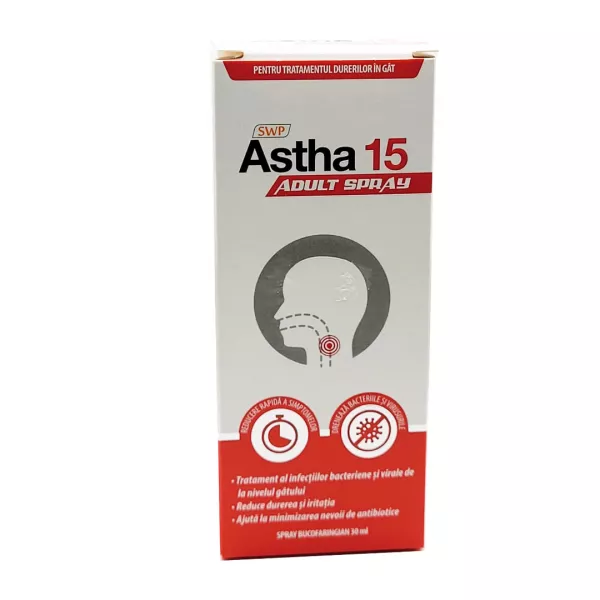 Astha 15 spray bucofaringian, Sun Wave - FarmaciaBajan.ro