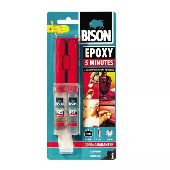 Adezivi  - Adeziv epoxidic bicomponent rapid BISON Epoxy 5 minute, 2 x12ml, bilden.ro