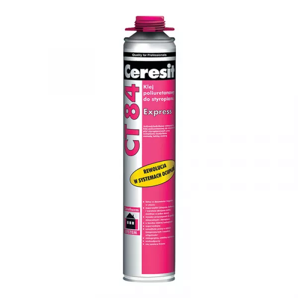 Adeziv polistiren, Ceresit CT84 Express, 850ml, pistol