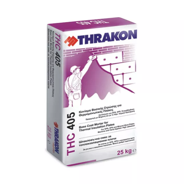 Adezivi pentru polistiren si vata - Adeziv / masa de spaclu pt termoizolante, Thrakon THC 405, gri, bilden.ro