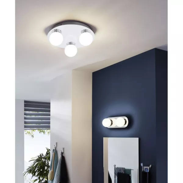 Corpuri de iluminat interior - APLICA BAIE, EGLO MOSIANO 94627, LED 2X3.3W, IP44, CROM, ALB, bilden.ro