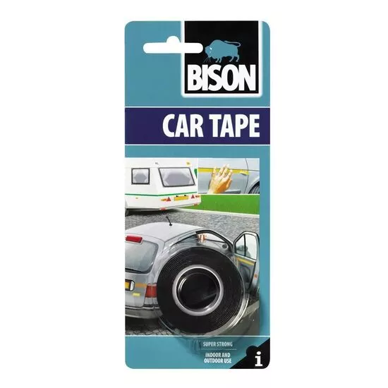 Benzi adezive, protectii pentru vopsit - Bandă dublu adezivă pentru auto BISON Car Tape, 1,5mx19mm, bilden.ro