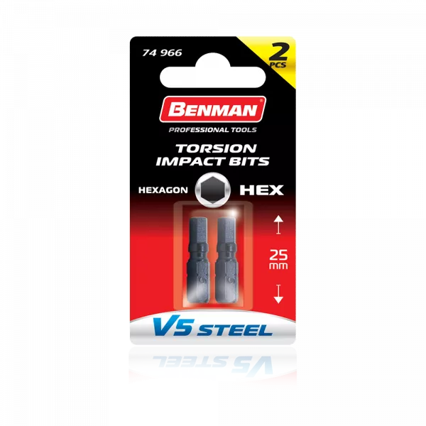 Bit hexagonal, Benman, 2.5 x 50mm, (2 buc\set), 74970