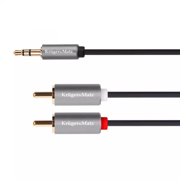Cabluri, mufe si conectori - CABLU JACK 3.5 -2RCA 1.8m BASIC K&M, bilden.ro
