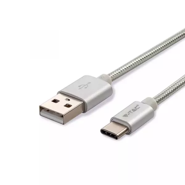 Cabluri, mufe si conectori - Cablu tip C Platinum Edition, 1m argintiu, bilden.ro