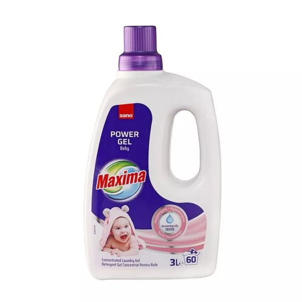 Solutii pentru curatenie si igiena - Detergent rufe lichid, Sano Maxima Power gel Mix&Wash, 3l, bilden.ro