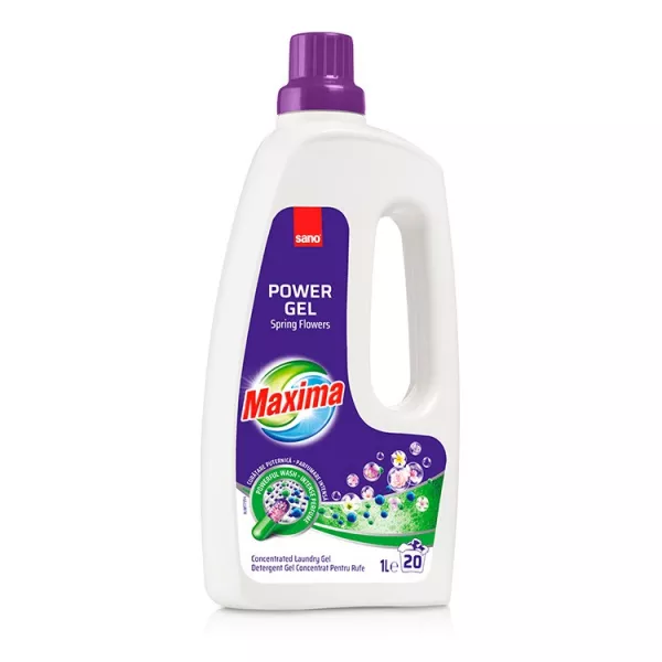 Solutii pentru curatenie si igiena - Detergent rufe lichid, Sano Maxima Power gel Montain fresh, 1l, bilden.ro