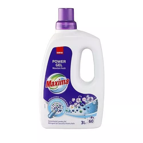 Solutii pentru curatenie si igiena - Detergent rufe lichid, Sano Maxima Power gel Montain Fresh, 3l, bilden.ro