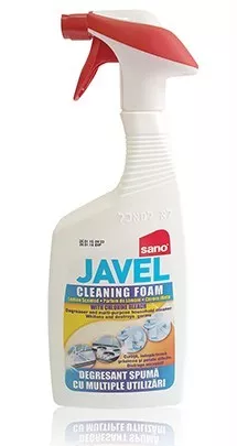 Solutii pentru curatenie si igiena - Detergent universal cu inalbitor, Sano Javel Cleaning Foam trigger, lamaie 0.750l, bilden.ro