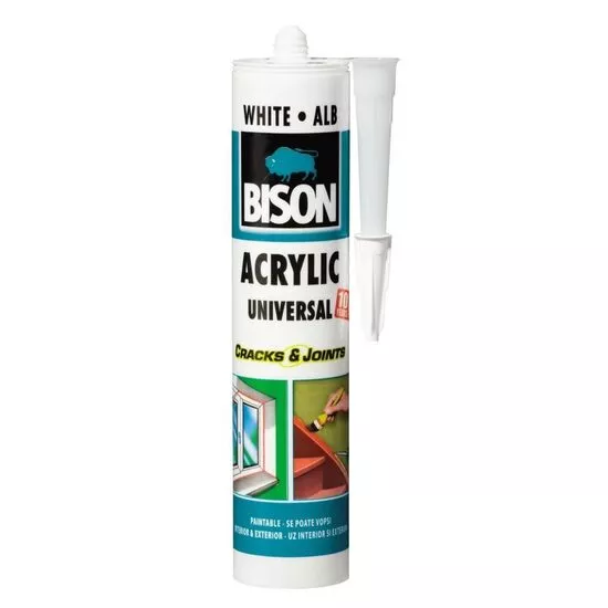 Adezivi  - Etanșeizant acrilic BISON Acrylic, 300ml, alb, bilden.ro