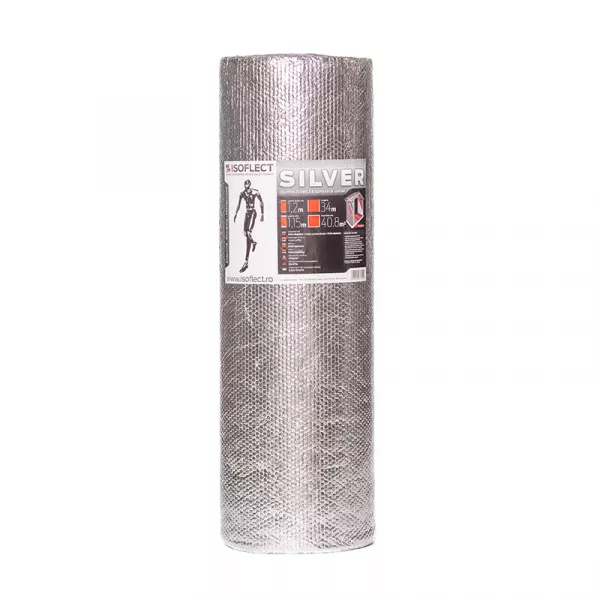 Folie termoizolanta, Isoflect Silver, 3 straturi, 1.2x34m