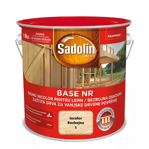 Vopsea metal, lemn, grunduri si diluanti - GRUND INCOLOR PENTRU PROTECTIE LEMN, SADOLIN BASE NR, 10L, bilden.ro