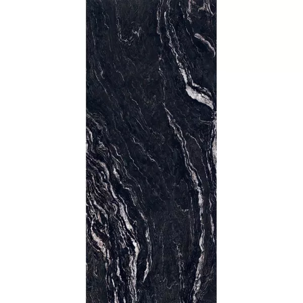 Lastra portelanata rectificata, ABK Sensi Gems titanium black lux, 6mm, 1200x2800mm