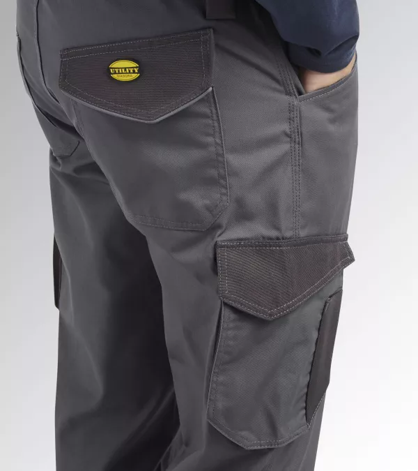 Pantaloni lungi, Diadora Staff Cargo, steel gray, M
