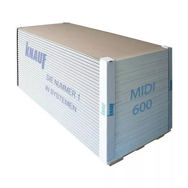 Placi gips carton si placi speciale - Placa gips carton KNAUF MIDI A 13 (GKB MIDI 12.5mm), 600x2000 mm, bilden.ro
