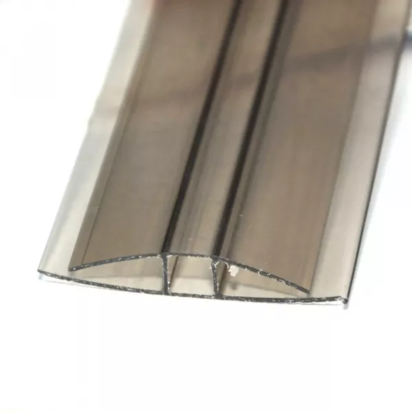 Profil H imbinare placi policarbonat, 4-6mm, clar\bronze 6ml