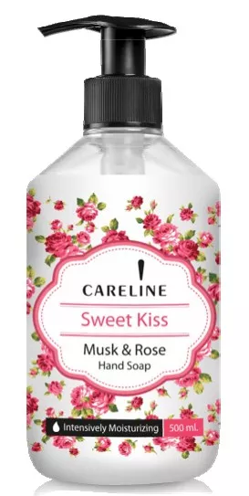 Solutii pentru curatenie si igiena - Sapun lichid, Sano Careline Sweet Kiss apa de trandafiri, 500ml, bilden.ro