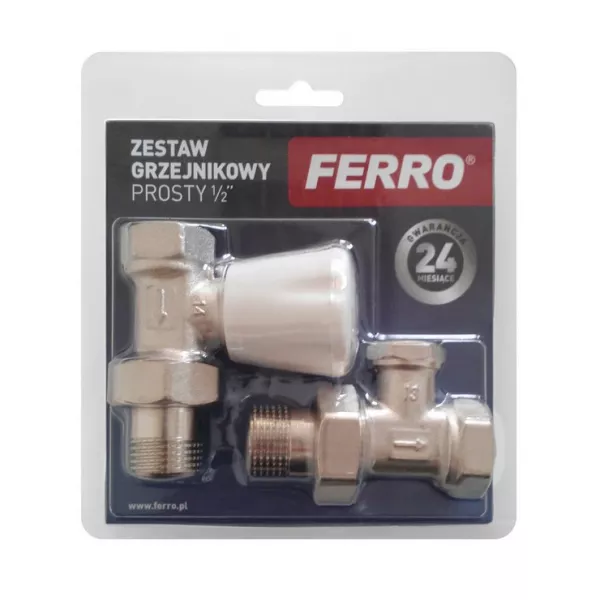 Set robinet radiator, Ferro  Tur-Retur 1\2