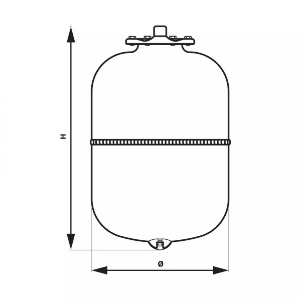 Hidrofoare si vase de expansiune - Vas expansiune R12 pentru apa calda, Ferro, montaj suspendat, bilden.ro