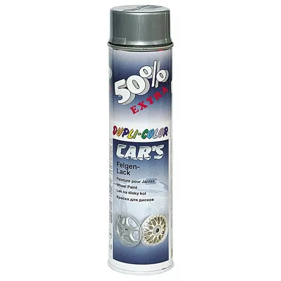 Spray vopsea si spray tehnic - Vopsea spray pentru jenți DUPLI-COLOR Car's, acrilică, argintiu, 600ml, bilden.ro