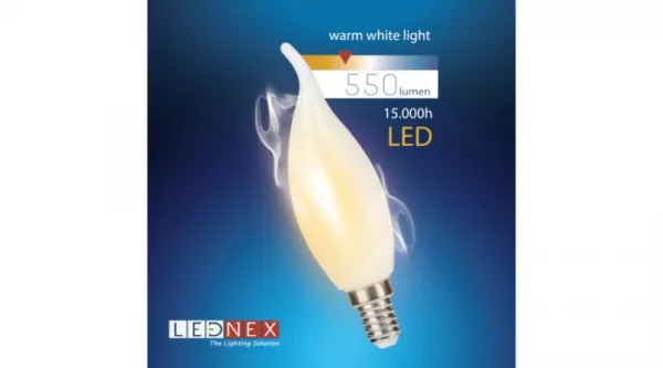 Surse si corpuri de iluminat - Bec led E14 lumanare 7W, lumina calda 3000k Lednex, bricolajmarket.ro