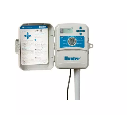 Controler de irigare exterior, cu optiunea de conectare modul Wi-Fi, pentru 8 zone, Hunter X2 801-E