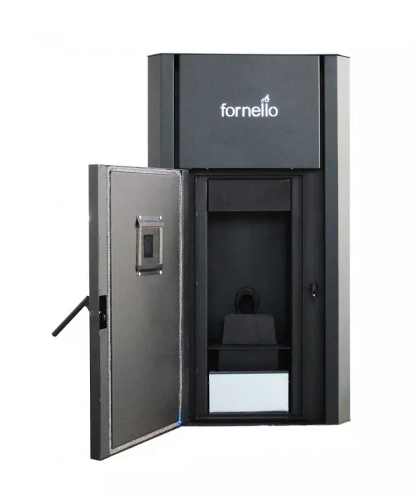 Pachet centrala peleti Fornello King 30, termostat wireless, kit evacuare si aspirator cenusa