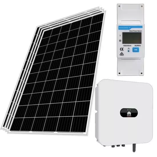 Pachet panouri fotovoltaice 3kW, monofazat	, cu 8 panouri 450Wp Ecosole PV , invertor 3.3KVA, contor monofazat DDSU666-H HUAWEI, sistem montaj acoperis tabla/tigla FERROLI