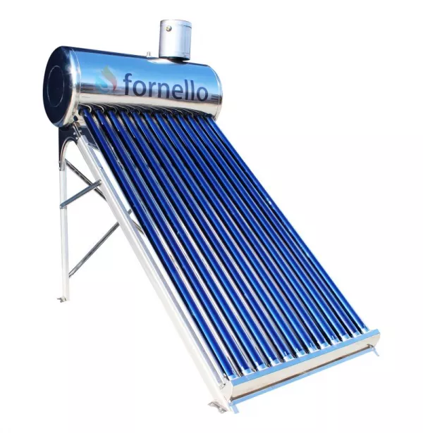 Panou solar apa calda inox 100 litri cu 12 tuburi vidate, nepresurizat Fornello