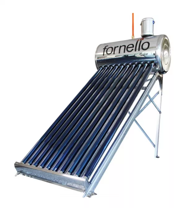 Panouri solare nepresurizate - Panou solar apa calda inox 82 litri cu 10 tuburi vidate, nepresurizat Fornello, bricolajmarket.ro