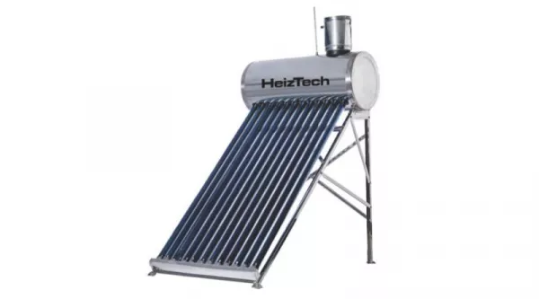 Panou solar cu 12 tuburi vidate pentru preparare apa calda menajera cu rezervor otel inoxidabil nepresurizat 120 l Heiztech