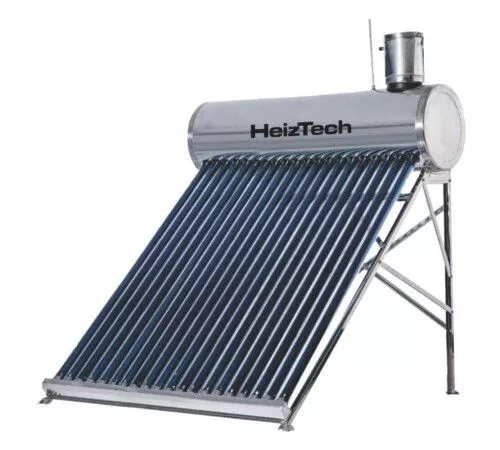 Panouri solare nepresurizate - Panou solar cu 20 tuburi vidate pentru preparare apa calda menajera cu rezervor otel inoxidabil nepresurizat 200 litri HeizTech, bricolajmarket.ro