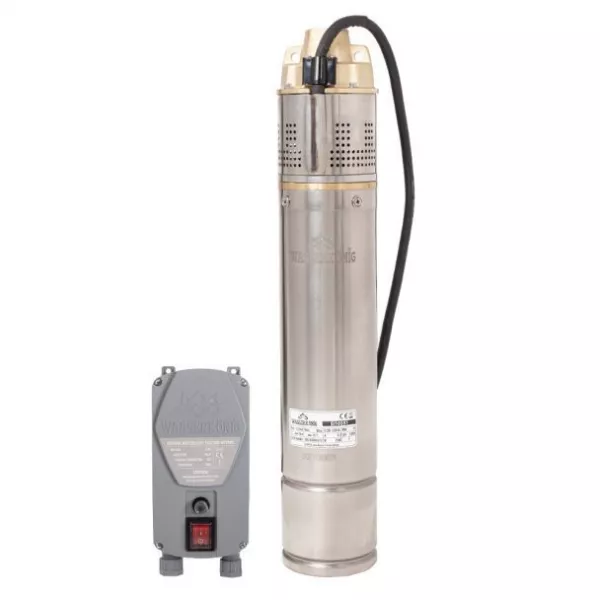 Pompa submersibila pentru ape curate, 4", corp inox, qmax. 3060 l/ora, hmax 105m, 1.5kw, 230v
