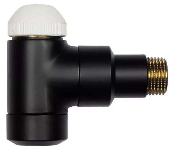 Fitinguri si armaturi Herz - Robinet termostatic coltar DE LUXE negru mat M28x1,5-1/2'' Herz, bricolajmarket.ro
