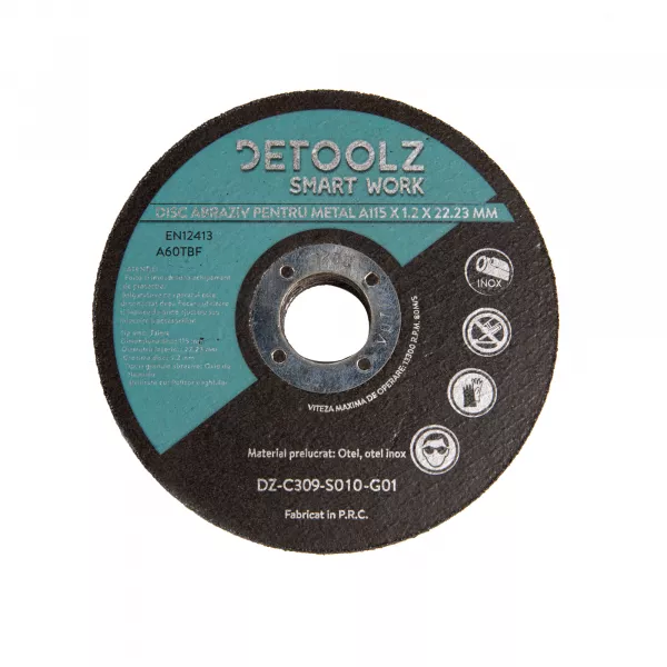 Accesorii slefuitoare - Set disc abraziv pentru metal 115 mm (10/set), bricolajmarket.ro