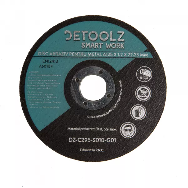 Accesorii slefuitoare - Set disc abraziv pentru metal 125 mm (10/set), bricolajmarket.ro
